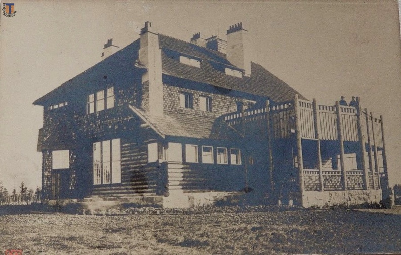 Вид дома со стороны Черной речки. Фотооткрытка. 1910-е. Из собрания Л.И. Матвеева