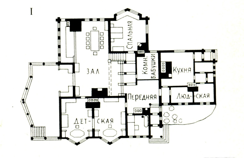 План I этажа. Из книги: Быкова Г. Д. Андрей Оль. 1976